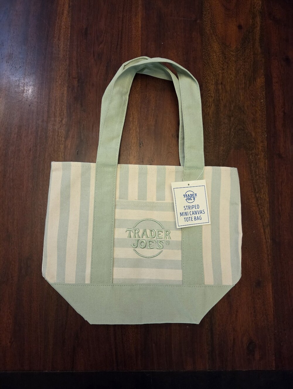 Trader Joe's Set of 4 Striped Mini Tote Bags - Picture 4 of 5